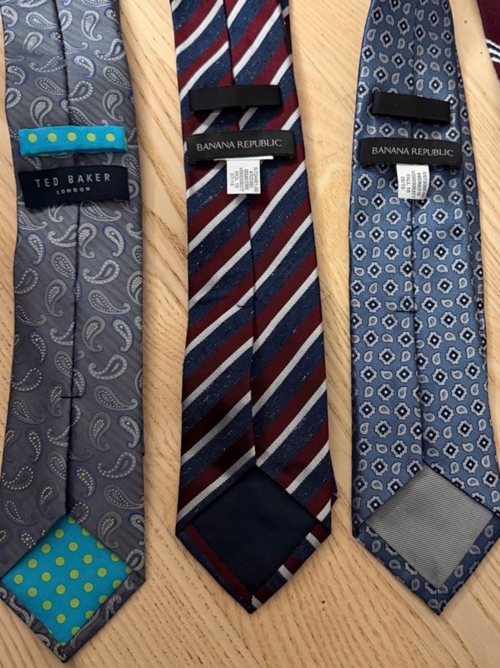 Blue and Burgundy / Red Tie Bundle- Ted Baker, Banana Republic